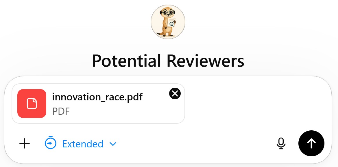 Screenshot of the Potential Referees tool