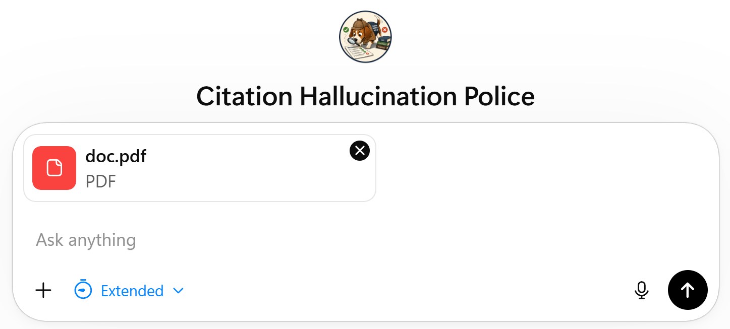 Screenshot of the References Checker tool